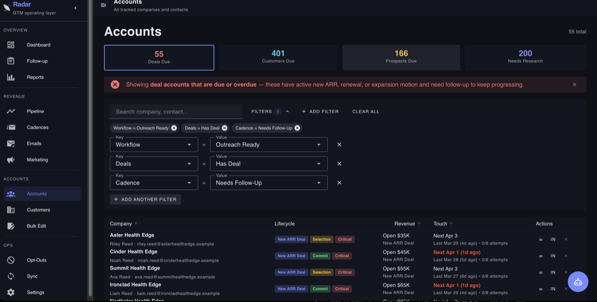 Radar — the vibe-coded prospecting dashboard